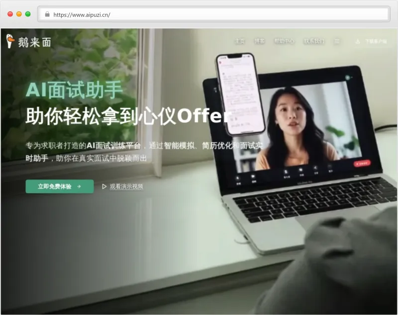 OfferGoose(鹅来面)官网截图