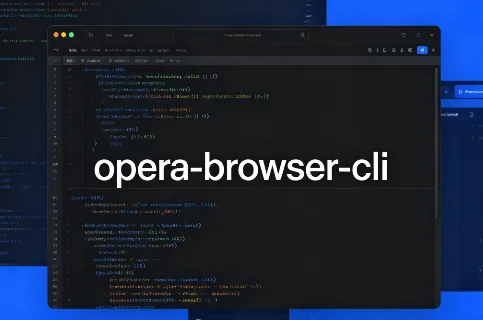 opera-browser-cli：Opera 开源浏览器命令行工具，适配AI智能体轻量化自动化操控