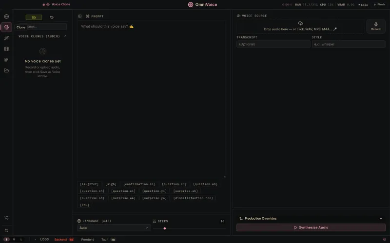 OmniVoice Studio：开源本地化 AI 语音工具集，完全替代 ElevenLabs 的免费方案