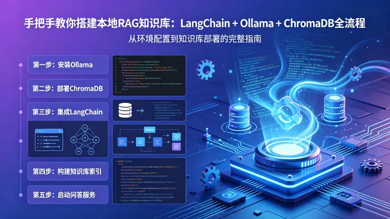 手把手教你搭建本地 RAG 知识库:LangChain + Ollama + ChromaDB 全流程 手把手教你搭建本地 RAG 知识库:LangChain + Ollama + ChromaDB 全流程