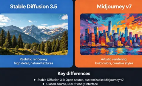 Stable Diffusion 3.5 vs Midjourney v7：2026 年最强 AI 绘图工具终极对比