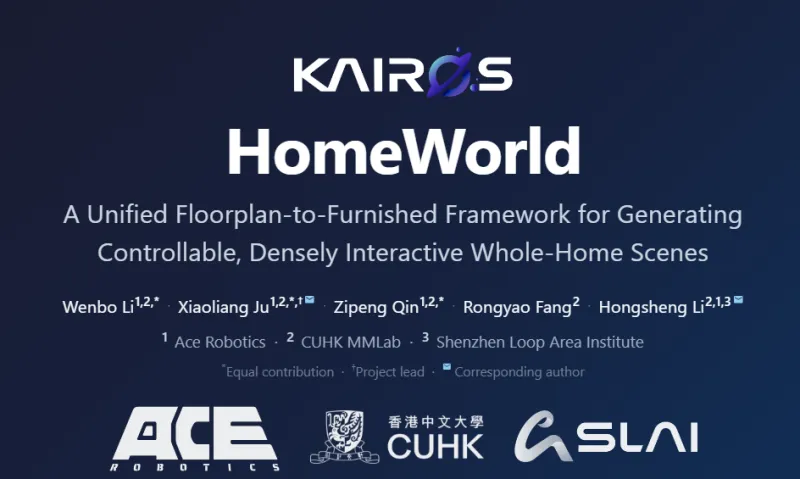 Kairos-HomeWorld:大晓机器人开源的全屋3D场景生成与机器人训练框架 Kairos-HomeWorld:大晓机器人开源的全屋3D场景生成与机器人训练框架