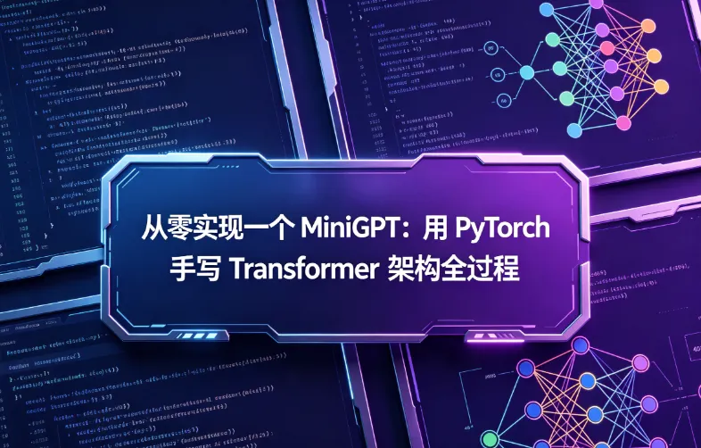 从零实现一个 MiniGPT:用 PyTorch 手写 Transformer 架构全过程 从零实现一个 MiniGPT:用 PyTorch 手写 Transformer 架构全过程