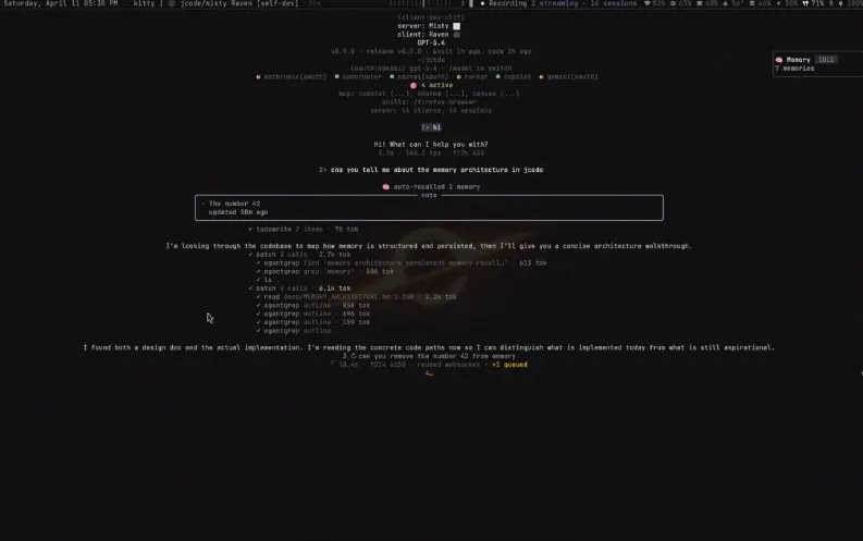 jcode:开源Rust编码智能体框架,低内存多Agent协同AI开发工具 jcode:开源Rust编码智能体框架,低内存多Agent协同AI开发工具