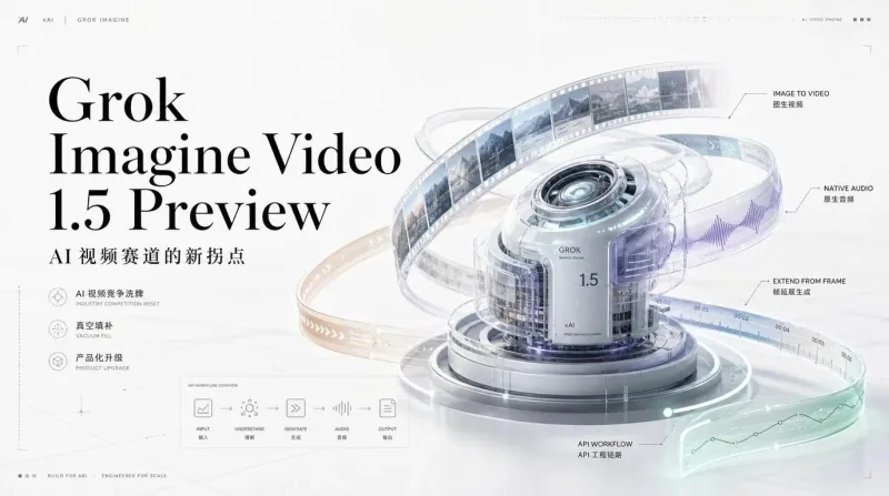 Grok Imagine Video 1.5:马斯克xAI推出的音画同步图生视频模型 Grok Imagine Video 1.5:马斯克xAI推出的音画同步图生视频模型