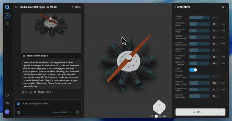 CADAM:开源浏览器AI文生参数化CAD工具,一键生成可编辑机械3D模型 CADAM:开源浏览器AI文生参数化CAD工具,一键生成可编辑机械3D模型