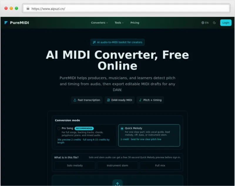 PureMIDI官网截图