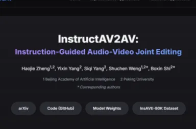 InstructAV2AV：智源北大联合开源的指令驱动端到端音视频联合编辑框架