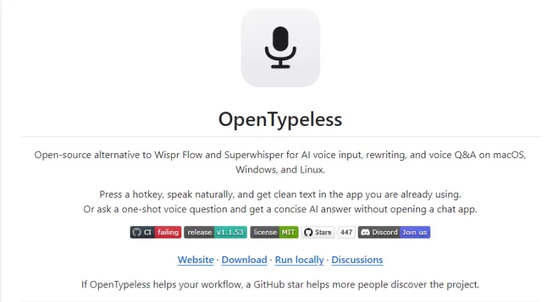 OpenTypeless(图1)