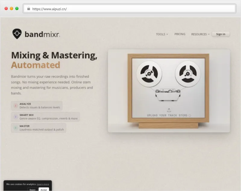Bandmixr官网截图