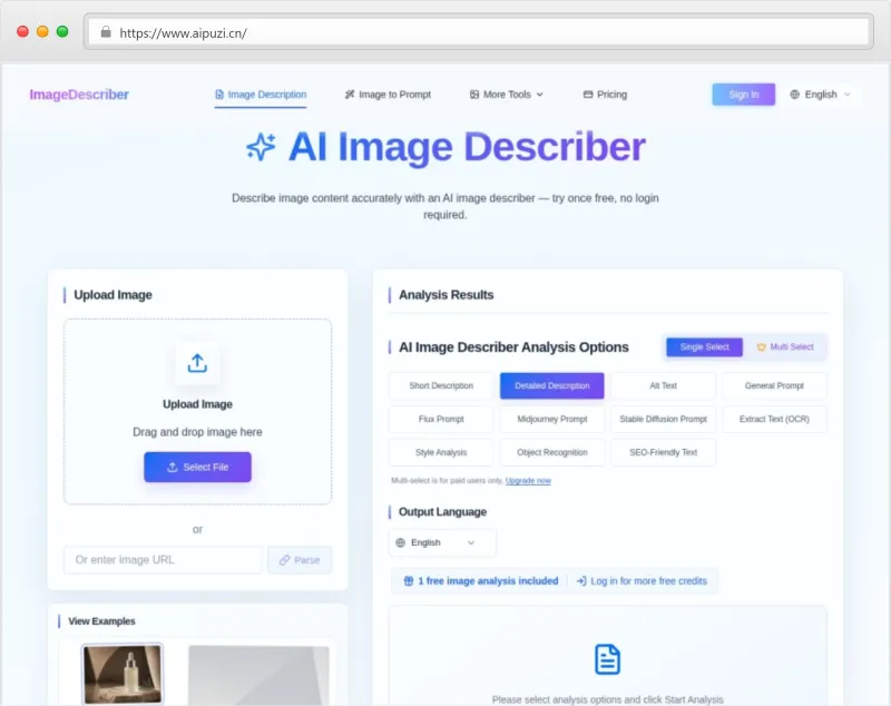 Image Describer官网截图