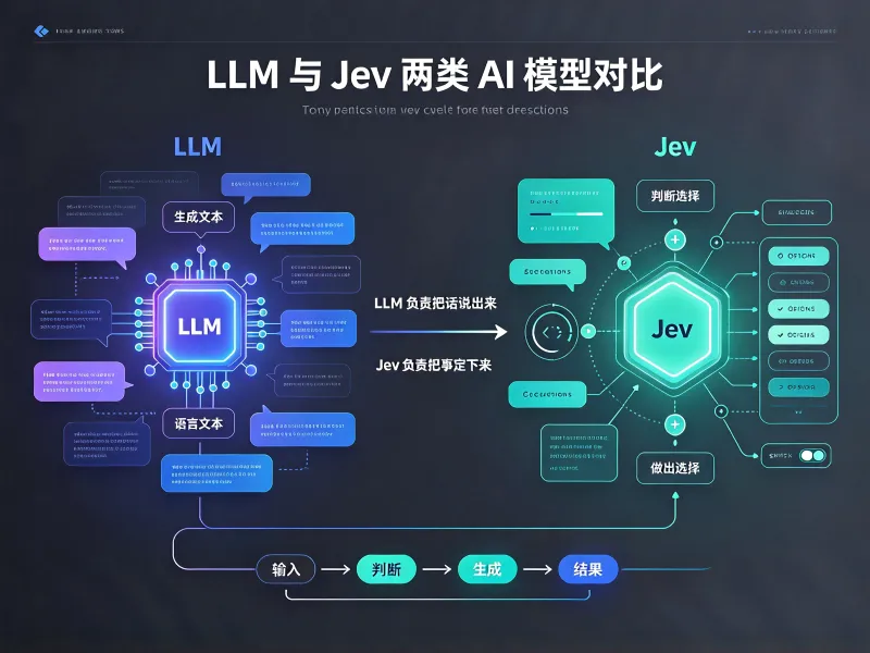 LLM与Jev的区别:一文看懂两类AI模型